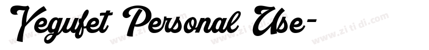Yegufet Personal Use字体转换